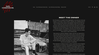Screenshot of onyxpercussion.com