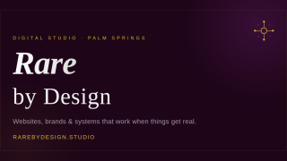 Screenshot of rarebydesign.studio