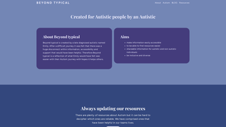 Screenshot of beyondtypical.org