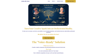 Screenshot of goldenblumusic.com