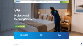 Screenshot of lustercleaningcompany.com