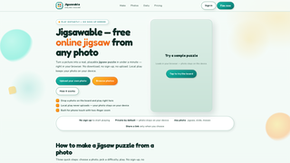 Screenshot of jigsawable.com