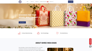 Screenshot of shreeindiabags.com