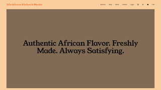 Screenshot of jolieafricankitchen.com