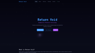 Screenshot of returnvoid.org
