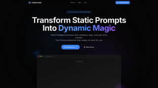 Screenshot of curlyprompt.com