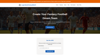 Thumbnail of legendaryfantasymatch.com