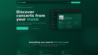 Screenshot of showfindr.app