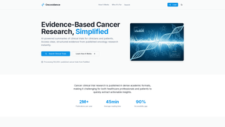 Screenshot of oncovidence.com