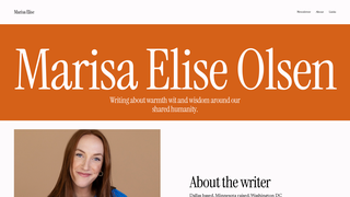 Screenshot of marisaelise.com