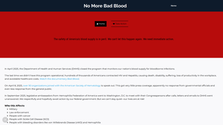 Thumbnail of nomorebadblood.org