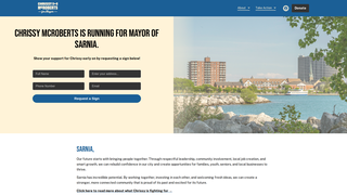 Screenshot of chrissymcroberts.ca