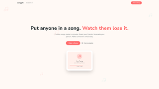 Screenshot of songgift.ai