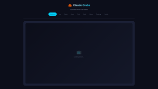 Screenshot of claudecrabs.com