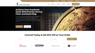 Screenshot of historyclasshelp.us