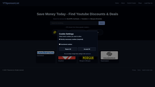 Thumbnail of ytsponsorlist.com