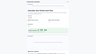 Thumbnail of theproductivitycalculator.com