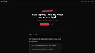 Screenshot of p0stmortem.io