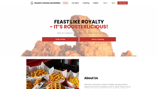 Screenshot of roosterschickenwaffles.com
