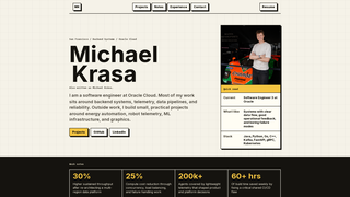 Screenshot of michaelkrasa.com