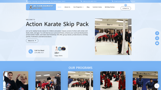 Screenshot of actionkarateskippack.com