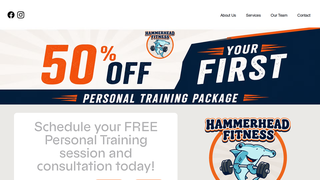 Screenshot of hammerheadfitnessga.com