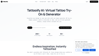 Screenshot of tattooify.ai