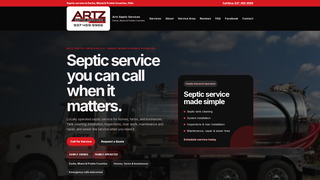 Screenshot of artzsepticservices.com