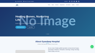 Screenshot of gyandeephospital.com