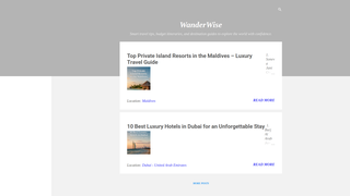 Thumbnail of wanderwise11.com