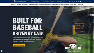 Screenshot of wvubaseballbiomechanics.org