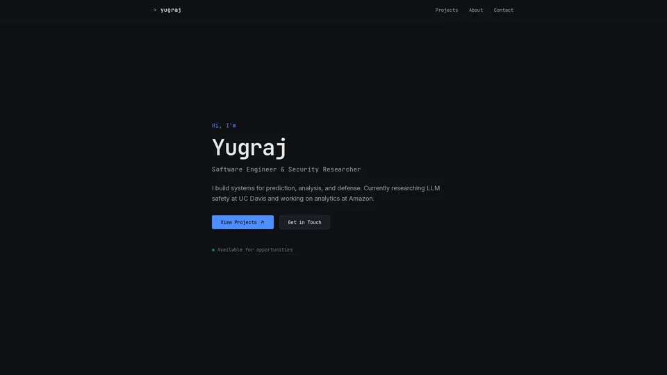 Screenshot of yugd.dev