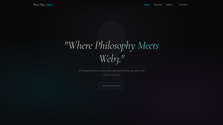 Screenshot of thustheyspoke.com