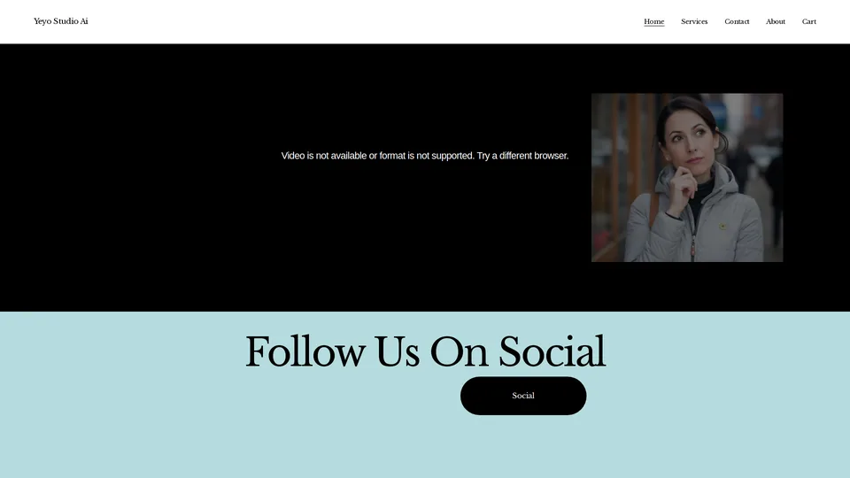 Screenshot of yeyostudioai.com