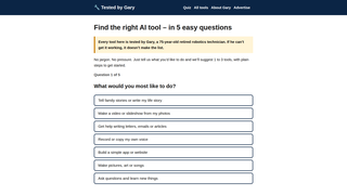 Screenshot of testedbygary.com