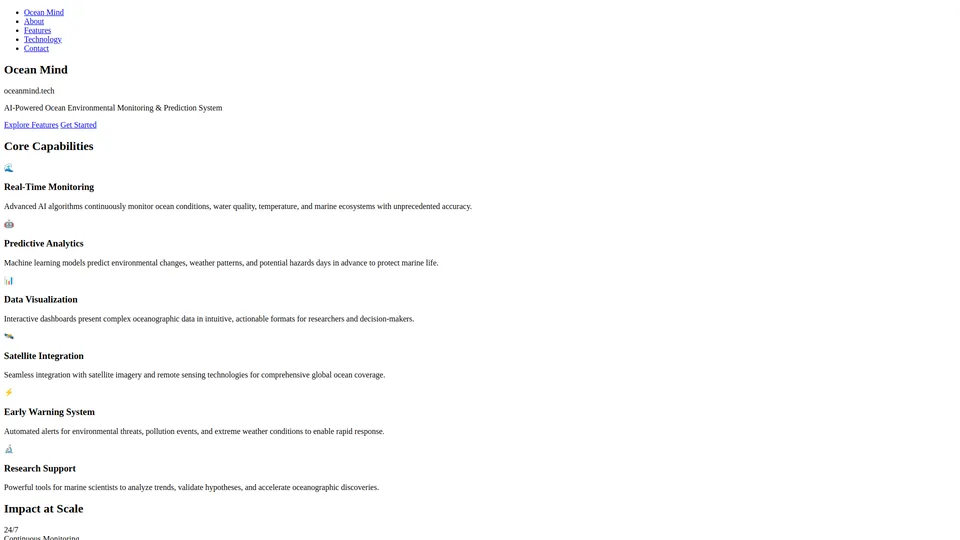 Screenshot of oceanmind.tech