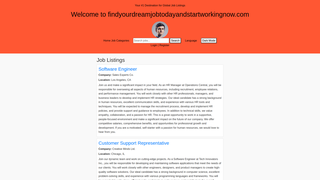 Thumbnail of findyourdreamjobtodayandstartworkingnow.com