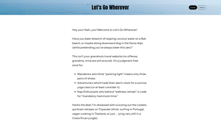 Thumbnail of letsgowherever.com