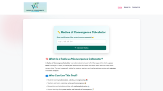 Thumbnail of radiusofconvergencecalculator.com