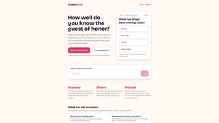 Screenshot of guessbook.app
