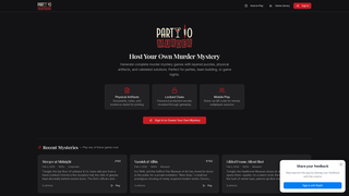 Screenshot of partytomurder.com