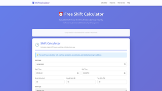 Thumbnail of shiftcalculator.com