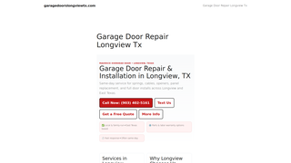 Thumbnail of garagedoorslongviewtx.com