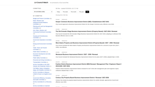 Screenshot of lacouncilwatch.org