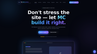 Screenshot of mcwebcreations.com