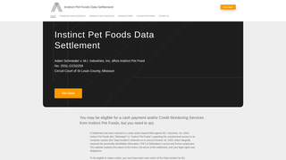 Thumbnail of instinctpetfoodsdatasettlement.com