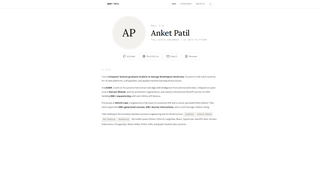 Screenshot of anketpatil.com