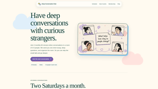 Screenshot of deepconversationclub.com