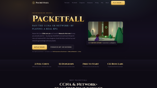 Screenshot of packetfall.io