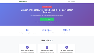 Thumbnail of cleanproteinlist.com